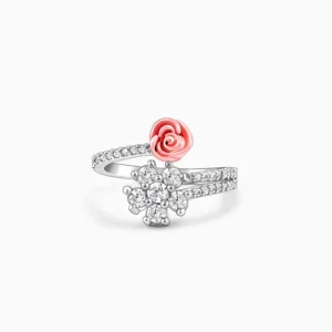 Anushka Sharma Silver Studded Rose Ring